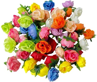 neprozenbloemhoofden, kunstbloemen, rozenknop, bulk, 40 mm zijden rozenplectrums voor buiten, zachte zijden bloem voor het vullen van vaasvulling, bruidstaart, bruidsdouche, thuisherfstdecor (50,