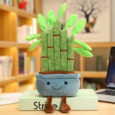 Levensecht Pluche Pijnboom Speelgoed Knuffel Geluksbamboe Potplant Decor Boekenplank Bureau Raamdecoratie Cadeau