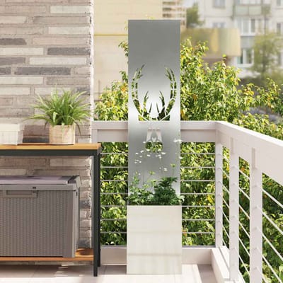 vidaXL - Tuin - Privacy - Scherm - Dierenprint - Zilver - 32 - x - 32 - x - 150 - cm