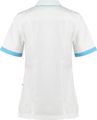 Haen Fijke Zorgjas - Maat S - Wit / Turquoise