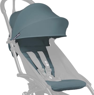Textielset Kinderwagen - Zitje en Kap - Comfortabel Reizen - Machinewasbaar - 400 gram - Aqua