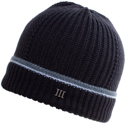 TRESANTI | FULSI | Gebreide muts met gekleurde boord | Navy