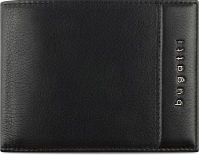 Bugatti Nome Portemonnee RFID-bescherming Leer 13 cm - Jongens - Horizontaal - schwarz