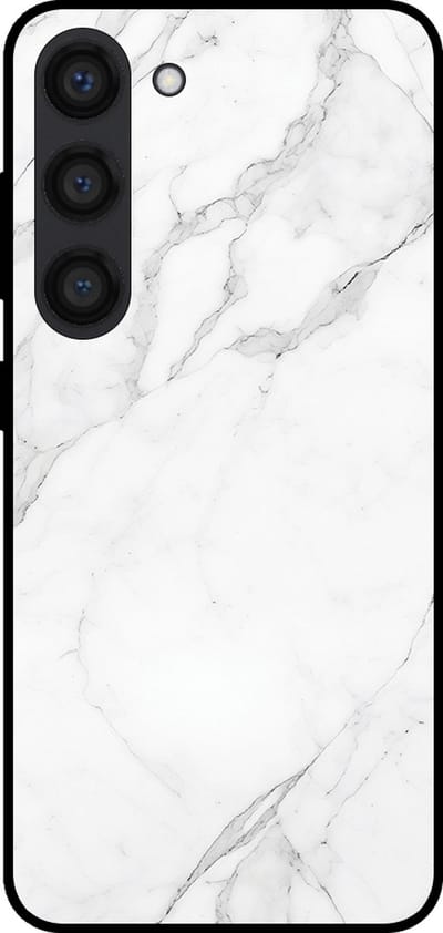 Smartphonica Telefoonhoesje voor Samsung Galaxy S23 met marmer opdruk - TPU backcover case marble design - Wit geschikt voor Samsung Galaxy S23