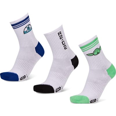 Happy Socks Crew 3 Pack Sokken Unisex - Wit - Maat 36-40 - Katoen