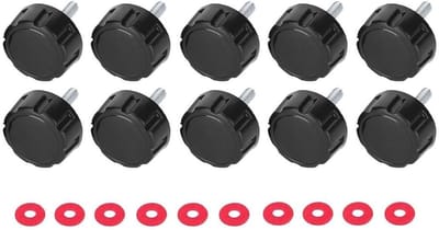 10 Stuks Vis Grip Schroeven met Deksel, Schroefcapsules en Afdekkappen voor Hengel en Reel Handvat