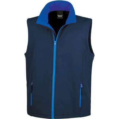 Result Printable Soft Shell Bodywarmer RT232 - Navy/Royal - L