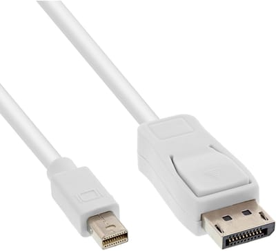 Mini DisplayPort - DisplayPort kabel - versie 1.2 (4K 60 Hz) - bi-directioneel / wit - 1 meter