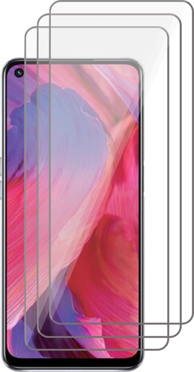 Screenprotector geschikt voor Oppo A54 - Beschermglas Screen Protector Glas - 3 stuks