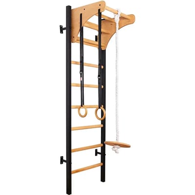 BenchK klimrek Set 211B met Kinderspeelaccessoires 211B zwart + A076 beuken