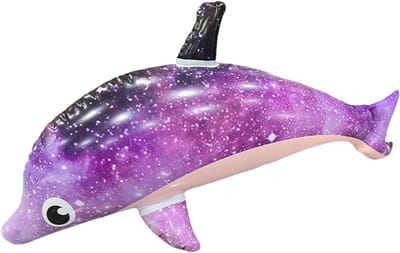 Opblaasbare Dolfijn - Zwembad Speelgoed - Waterpret - Verdikt PVC Materiaal - 84 x 37 cm - Meerkleurig