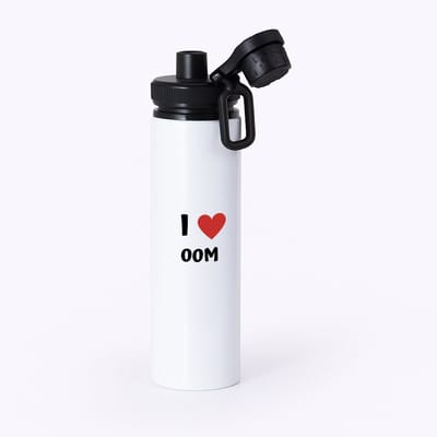 Hacebo® - I love oom waterfles met draaidop zwart - Oom - de liefste oom - verjaardag - cadeautje voor oom - oom artikelen - kado - geschenk - water fles - 850ML