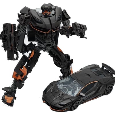 JIALEHUANG 18cm Nieuwe Transformatie Schattig Speelgoed Film 7 Versie Robot Serie KO SS13 Anime Actiefiguur Auto Tank Model 8807 black