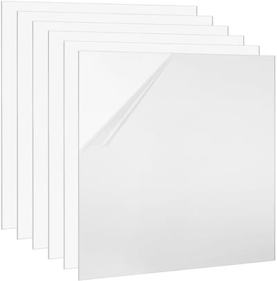 2 stuks 3 mm acrylplaat, transparant, 30 x 30 cm acrylplaat, vierkant, kunststof platen, acrylplaten voor fotolijsten, doe-het-zelf projecten, displaystandaard