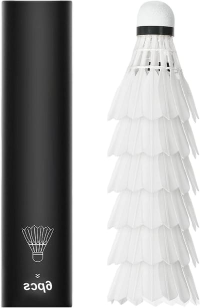Badminton Trainingsbal - Oefen Shuttles - Wedstrijd Training - Stabiele Vliegeigenschappen - 6 Stuks - Wit