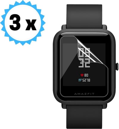 KELERINO. Screenprotector geschikt voor Xiaomi Huami Amazfit Bip - TPU - 3 stuks
