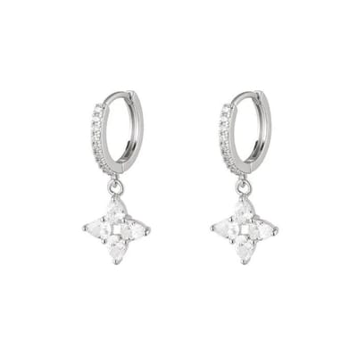 To the moon and back - Sparkle Collection - Oorbellen - Stars Silver