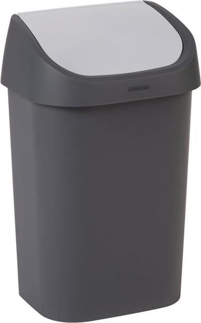 Curver Afvalbak Mistral Swing - Recycled Pvc - Antraciet/lichtgrijs - 25.3x32.5x51.7cm - 25l