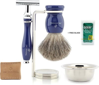 Dubbele Rand Luxe Heren Scheerset Beste Cadeau Idee voor Heren (Shaving Kit)