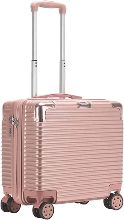 Handbagage Koffer - Reiskoffer Wielen - Kleine Reis - Combinatieslot - 16-inch - Rosé Goud