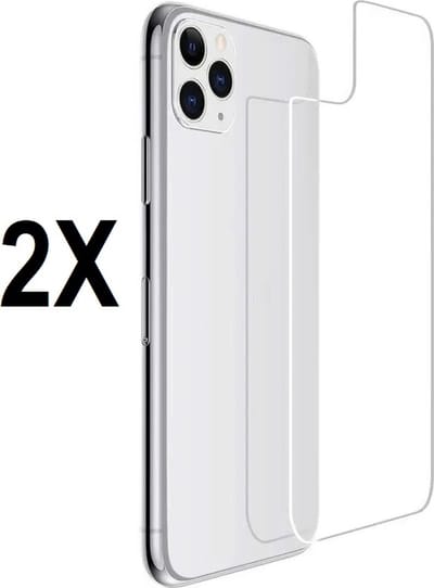 Screenz® - BACK Screenprotector geschikt voor iPhone 11 Pro - Tempered glass Screen protector geschikt voor achterkant iPhone 11 Pro - Beschermglas - Glasplaatje - 2 stuks