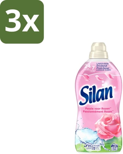 Silan – Wasverzachter – Classic Pink Passie voor Rozen – 1144 ml - Bulkverpakking - 3 stuks