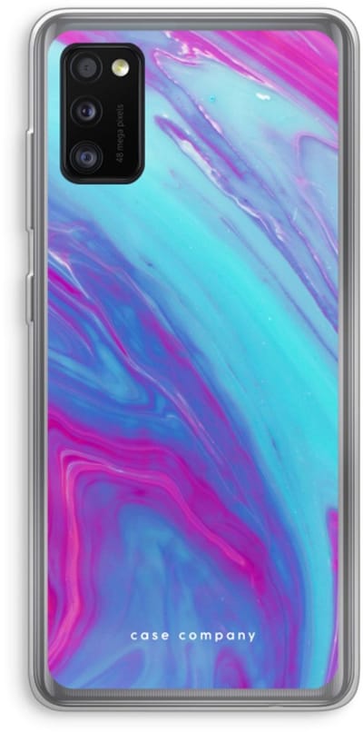 Case Company® - Hoesje geschikt voor Samsung Galaxy A41 hoesje - Zweverige regenboog - Soft Cover Telefoonhoesje - Bescherming aan alle Kanten en Schermrand