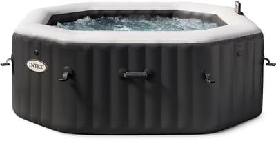 Intex PureSpa Onyx Black Jet & Bubble Deluxe 4 persoons - 201 x 201 x 71 cm (Achthoek)