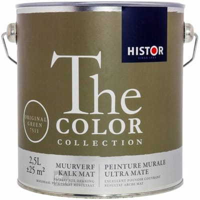Histor The Color Collection Muurverf Kalkmat - Original Green - 2,5 liter