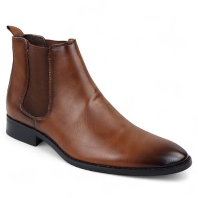 Bruine Chelsea Slip-On Kantoor Enkellaarsjes voor Heren