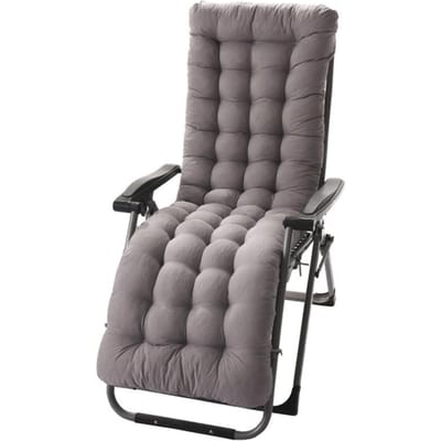 Lange Ligstoel Stoel Meubels Zacht Kussen Verdikt Zitkussen Kussentjes Tuin Lounger Mat Duurzaam Materiaal 155*48*8cm grijze kleur