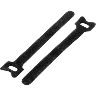 TRU COMPONENTS TC-12351676 Klittenband kabelbinder Om te bundelen Haak- en lusdeel (l x b) 135 mm x 12 mm Zwart 20 stuk(s)