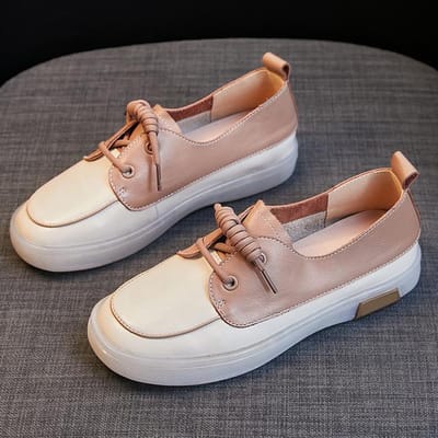 Lente Zomer Platte Schoenen Voor Dames Zacht Koeienleer Zachte Bodem Instappers Witte Casual Schoenen Zwangerschaps Platjes Rijmocassins 39