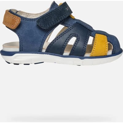 GEOX SANDAAL DELHI PEUTERJONGENS Sandalen - DONKER MARINEBLAUW/DONKERGEEL - Maat 24