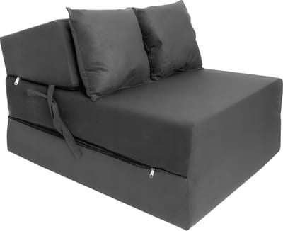 Viking Choice - Opvouwbaar matras - met kussens - 200x70x15 cm - antraciet