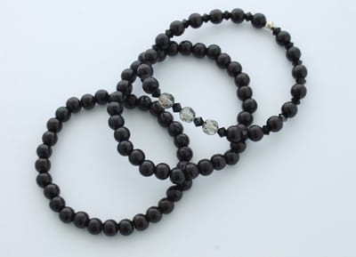 1 x Elastische Armband met Kristallen en 2 x houten kralen armbanden A kwaliteit - 16 cm - Swarovski - Trendy - Cadeau - Kerstcadeau - Sinterklaas - Uni-sex - Accessoires - Kralenarmband - Houtenkralen - Armbanden - Stoer