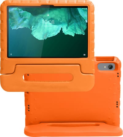 Hoes - Geschikt voor Lenovo Tab P11 - Kinderhoes Shockproof Bumper - Kidsproof Case - Tablet Hoesje - Kinder Hoes Cover - Oranje