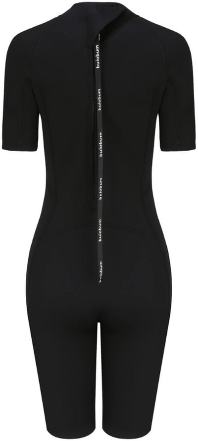 Bovista Wetsuit Dames - Swimsuit - Shorty - Surfpak - Duikpak - Lange Mouw - Zwemsuit - Zwart - XS