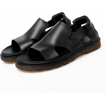Sandalen Heren Zomer Nieuwe Romeinse Levensmiddelen Transparante Herenschoenen Trendy Zachte Echte Leer Strand Schoenen 44