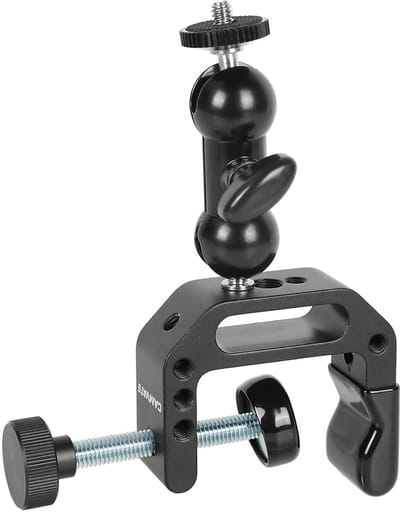 Magic arm klem - Zwart - Universele Desktop Mount Houder Stand - Aluminium en Metaal - Voor DSLR Camera en Led Videolamp