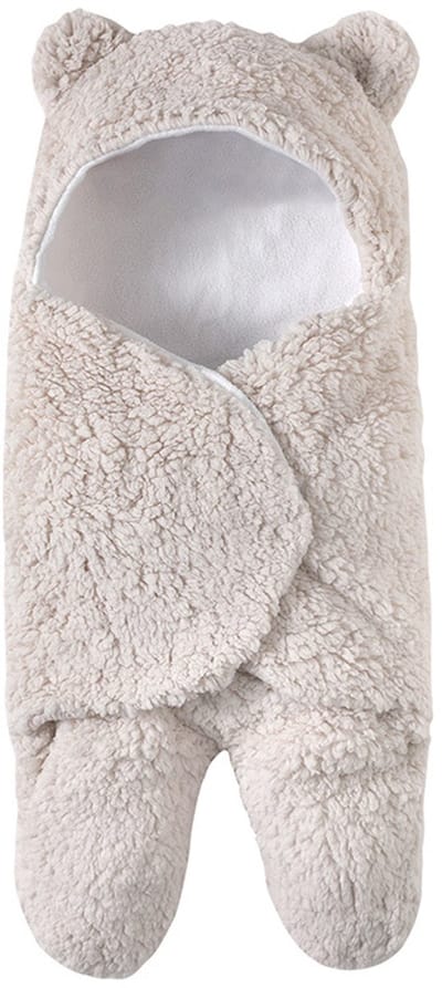 Baby inbakerdeken - Superzachte, pluche must-have - Geschikt voor baby's van 0-6 maanden - Accessoire voor jongens - Perfect cadeau voor meisjes -55*65cm-Abrikoos