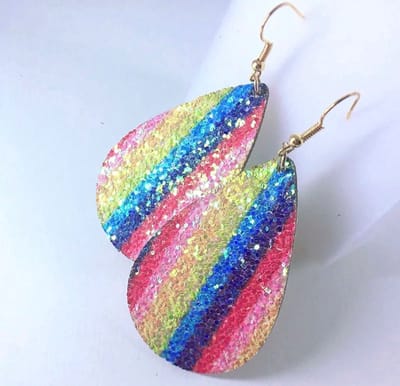 Akyol - Oorhangers - oorhanger -regenboog oorhanger -regenboog oorbel - glitter oorbel - unicorn- unicorn oorbel