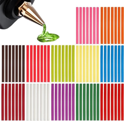 Kleurrijke Lijmpatronen voor Lijmpistool, 84 Stuks, 7 mm x 100 mm, Perfect voor DIY Klussen, Creatieve Projecten en Snelle Reparaties