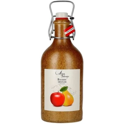 Nannerl Alpenschnaps BAUERN-OBSTLER 38% Vol. 0,5l im Tonkrug