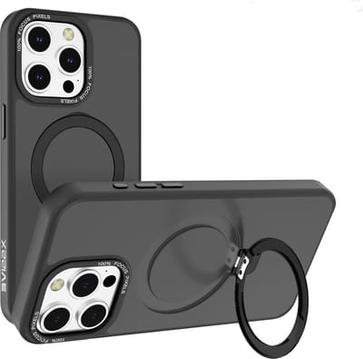 Cityhoesje - Ring BackCover - iPhone 16 Pro Max - Wireless Charging - Zwart