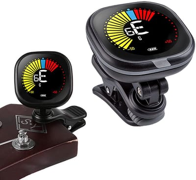 Zeynomax - Gitaartuner - Elektronische Tuner - Hoge Stemnauwkeurigheid - Zwart (speciale afstemming) - Oplaadbaar - Geschikt voor Gitaar, Viool, Uke..