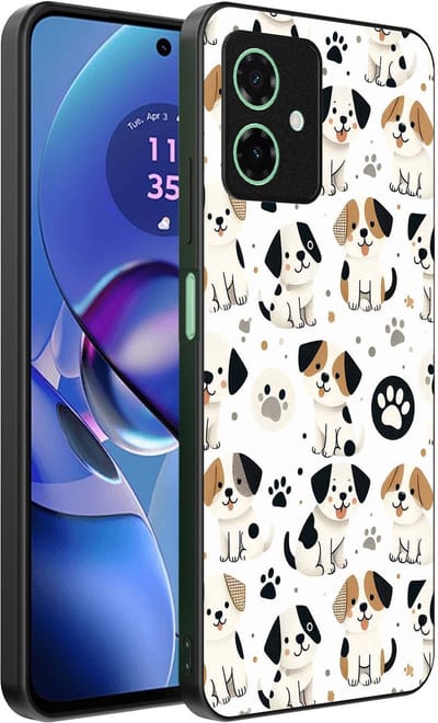 Smartphonica Telefoonhoesje Geschikt voor Motorola Moto G55 met honden opdruk - TPU backcover case dog design geschikt voor Motorola Moto G55