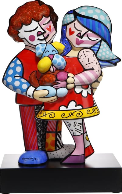 Goebel - Romero Britto | Decoratief beeld / figuur Pets Love 47 | Porselein - Pop Art - 47cm - Limited Edition