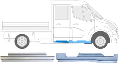Reparatiepaneel set voor Renault Master 2010- / Rechts