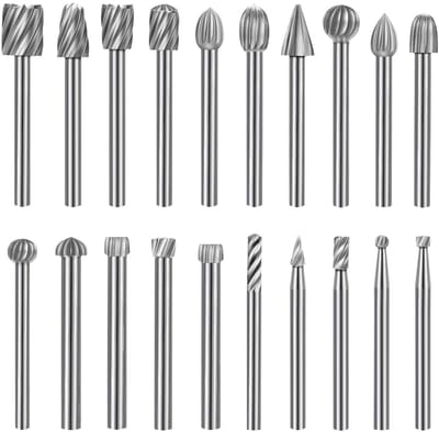 EXCITAT 20 stuks - Frees - Freesset - Boorbits - voor roterende gereedschappen, doe-het-zelf, houtbewerking, graveren, boren